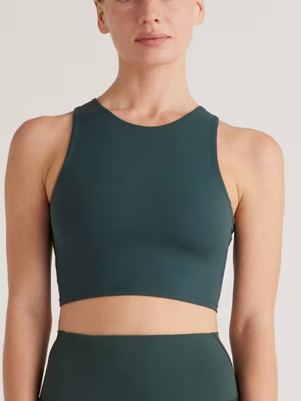 Quince Ultra-Form High-Neck Cropped Tank